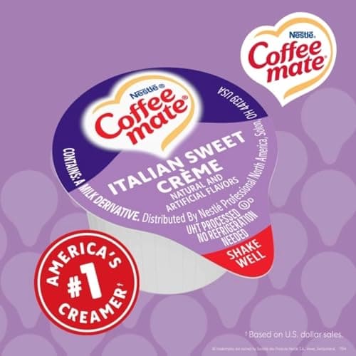 Coffee-Mate 84652 Liquid Coffee Creamer, Italian Sweet Creme, 0.375 oz Cups (Box of 50) — view 3