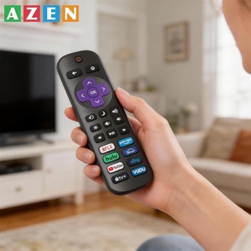 2 Pack Replacement Remote Control Only for Roku TV, Compatible for TCL Roku/Hisense Roku/Onn Roku/Sharp Roku/Philips Roku/Element Roku/Westinghouse Roku TVs (Not for Roku Stick, Box or Speaker) — view 2