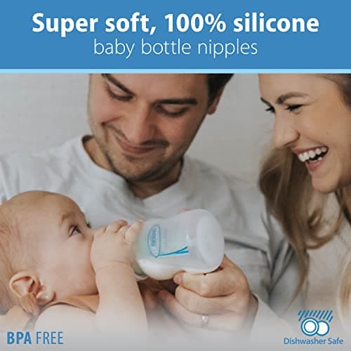 Dr. Brown’s Natural Flow Level 1, Wide-Neck Baby Bottle Nipple, Slow Flow, 100% Silicone, 2 Pack, 0m+ — view 6