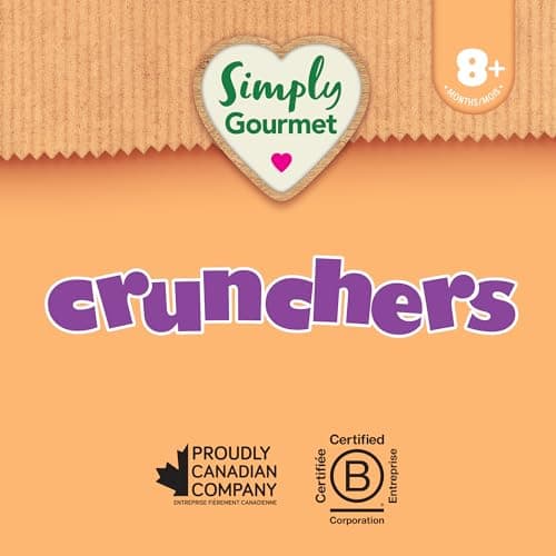 Simply Gourmet Crunchers, Zesty Veggie, 6 x 32g | 8 Months+ | No Added Sugar, Dairy Free | Made in Canada — view 4