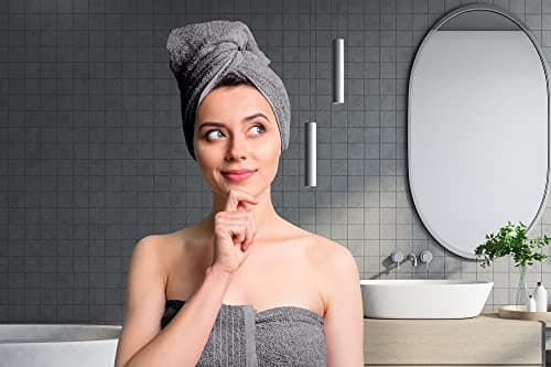Tens Towels Pack of 4 Extra Large Bath Towels 30 x 60 Inches, 100% Cotton, Larger & Lighter Weight, Quicker to Dry, Super Soft and Absorbent, Perfect for Bathroom, Dark Grey — view 4