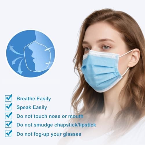 LEMENT Disposable Face Masks 125 Pcs,3 Ply Face Mask for Adults,5 Color — view 3