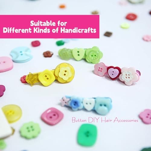 Efivs Arts 250-300pcs Resin Buttons Bulk Assorted Sewing Buttons 2 & 4 Holes for Crafts Clothes DIY Manual Button Painting DIY Handmade Ornament — view 3