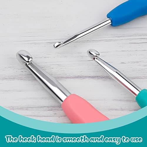 3 Sizes Crochet Hooks 4.0mm 5.5mm 8.0mm Crochet Hooks for Arthritic Hands — view 2