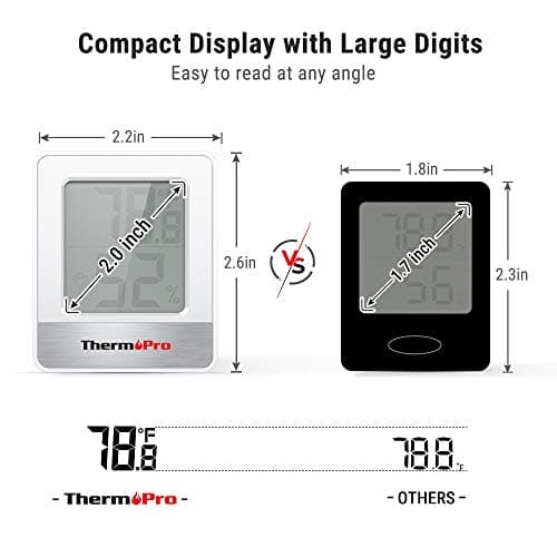 TempPro TP49 Digital Hygrometer Indoor Thermometer Humidity Meter Room Thermometer with Temperature and Humidity Monitor Mini Hygrometer Outdoor Thermometer (Previously ThermoPro) — view 3