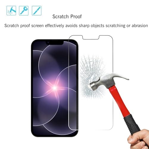 Ailun Screen Protector for iPhone 17e / iPhone 16e / iPhone 14 / iPhone 13 / iPhone 13 Pro [6.1 Inch] Display 3 Pack Tempered Glass, Case Friendly [Not for iPhone 16 6.1 Inch] — view 2