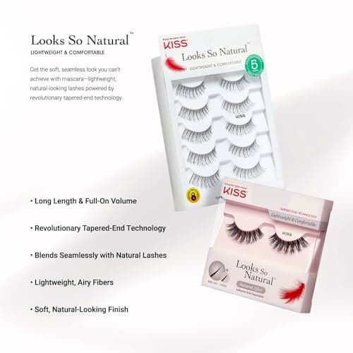 Kiss So Wispy, False Eyelashes, '', 12mm, Includes 5 Pairs Of Lashes, Easy to Apply, Reusable Lash Clusters — view 5