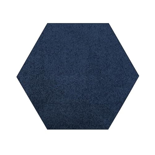 Ambiant Pet Friendly Solid Color Area Rugs Navy - 3' Hexagon, Indoor, Stain & Fade Resistant, Perfect for Living Room, Bedroom, Dining Room, Entryway, Doorway, Pet & Kids Friendly Rug, Wedding
