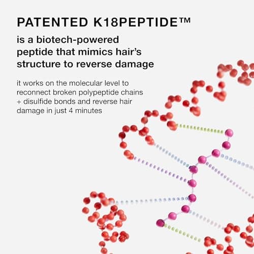 K18 Leave-In Molecular Repair Hair Mask - Peptide Hair Treatment Mask for Bleach, Color, Chemical + Heat Damaged Strands - Immediate + Lasting Damage Reversal in 4 Minutes (0.5 Fl oz) — view 6