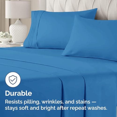 Queen Pillow Cases Set of 2 - Ultra Soft Hotel Quality Pillowcase Covers - Comfy, Cozy & Wrinkle Free - Shrink, Stain & Fade Resistant - Machine Washable Pillow Protectors - 2 Piece Set - Royal Blue — view 3