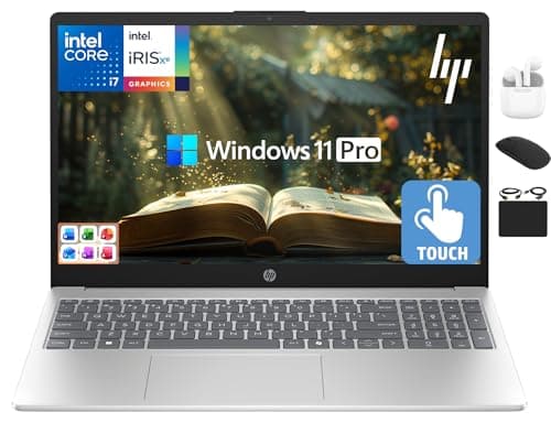 HP 15.6” FHD Touchscreen Laptop 2025-2026 Student Business, Ultra Powerful AI Computer, Lifetime Office, 10-Core Intel i7, 64GB RAM, 2TB Storage (2TB SSD+500GB Ext), Wi-Fi 6, HubxcelAccs, Win 11 Pro