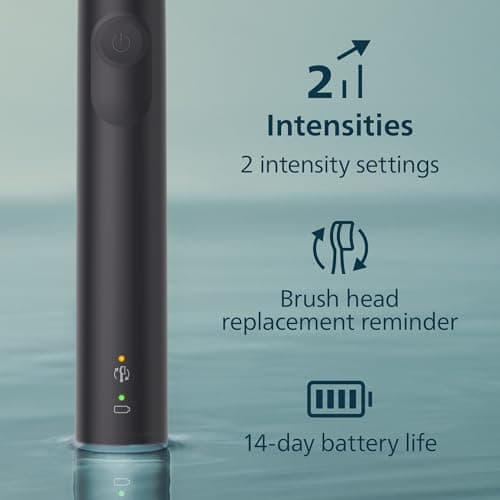 Philips Sonicare 4100 Series Electric Toothbrush - Sonic Toothbrush with Advanced Sonic Technology, Pressure Sensor, Two Intensity Settings, Smartimer & Quadpacer, Black, Model HX3681/24 — view 5
