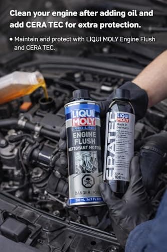 Liqui Moly Flush & Ceratec Oil Additive Treatment Ceramic Wear Protection Clean Engine + Ceramic Wear Protection, Reduces Friction & Extends Engine Life (Care Pack) — view 2