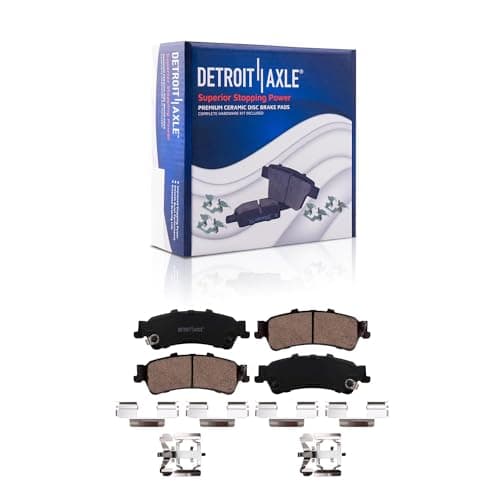 Detroit Axle - Rear Brake Kit for 1999-2006 Chevy GMC Sierra Silverado 1500, 00-01 Tahoe Yukon, 03-05 Astro Safari Replacement Drilled Slotted Disc Brake Rotors Ceramic Brakes Pads: 12.78" inch Rotor — view 3