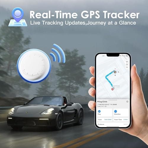 GPS Tracker for Vehicles, 1PCS Real Time Tracker Device for Vehicles Work with Find My (Available for Android and iOS), Mini Magnetic Car Tracker Device Hidden,No Monthly Fee,Waterproof — view 3