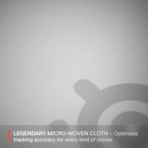 SteelSeries QcK Cloth Gaming Mouse Pad - Exclusive Micro-Woven Surface - Optimized for Gaming Sensors - Maximum Control - Size L - White — view 2