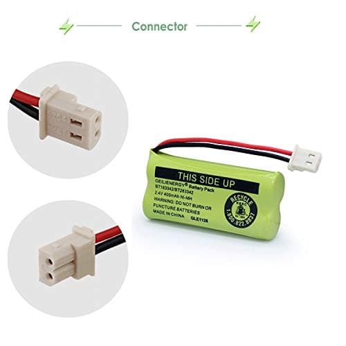 GEILIENERGY Replacement Phone Battery BT162342 / BT262342 BT166342/BT266342 BT183342/BT283342 Compatible with Vtech AT&T Cordless Telephones CS6114 CS6419 CS6719 EL52300 CL80111(Pack of 2) — view 4