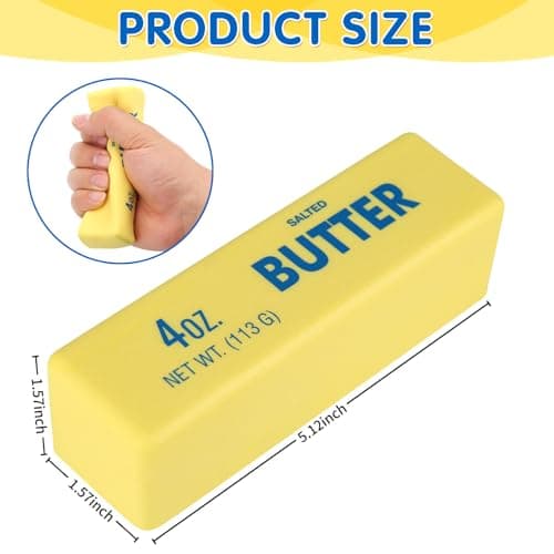 Butter Squishy- Slow Rising Fidget Toys, Novelty Stress Relief Butter Squeeze Toy for Adults & Kids, Party Favors Gift Sensory Toy (1 PC)