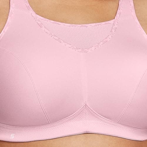 Glamorise Women's Full Figure No Bounce Plus Size Camisole Wirefree Back Close Sports Bra #1066, Parfait Pink, 36F — view 2