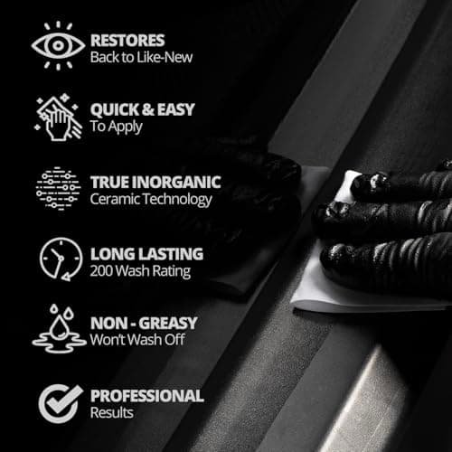 CERAKOTE® Ceramic Trim Coat Kit - Quick Plastic Trim Restorer - Ceramic Coating Guaranteed Restoration to Last Over 200 Washes – A Ceramic Coating, Not a Dressing