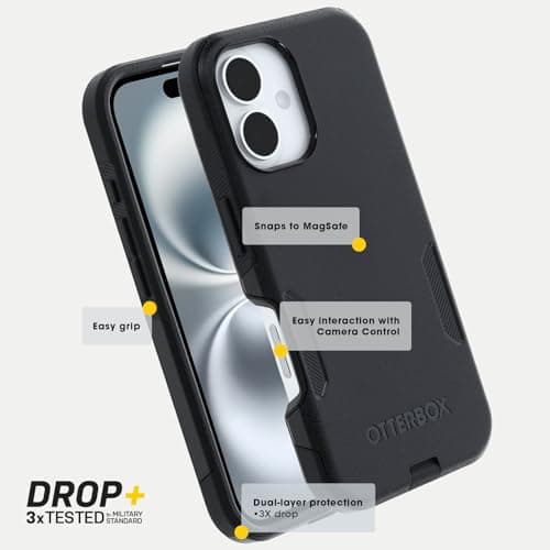 OtterBox iPhone 16 Commuter Series Case - Baby Blue Jeans, Thin & Protective iPhone Case, Dual-Layer, Impact Absorbing iPhone Case — view 5