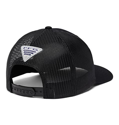 Columbia Unisex PFG Mesh Snap Back Ball Cap, Black, Hook — view 2
