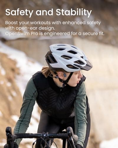 SHOKZ OpenSwim Pro - Open-Ear Bluetooth & MP3 Bone Conduction Sport Headphones, Swimming Headphones, IP68 Waterproof, Grey — view 3