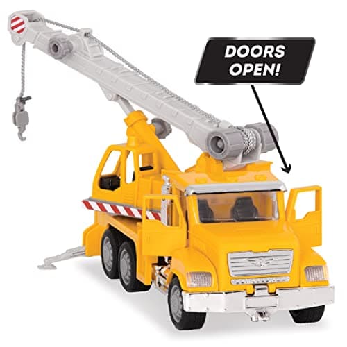 Driven by Battat – 7-Inch Crane Truck Toy with Lights & Sounds, Movable Parts, Construction Vehicle for Boys & Girls, Durable Design, Realistic Details, Gift 3+ Years Toy for Kids — view 6