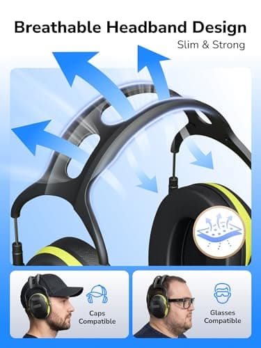 Dr.meter Noise Reduction Ear Muffs, SNR34dB Ear Protection Noise Cancelling Headphones for Kids Autism Sensory, Adults Hearing Protection Earmuffs for Shooting Gun Range, Mowing, Monster Jam