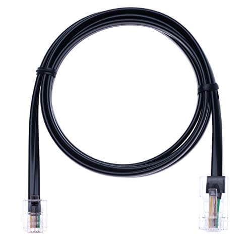 5m RJ11 to RJ45 Cable Phone Telephone Cord 6P4C to 8P8C Connector Plug for Landline Telephone (Black) — view 3