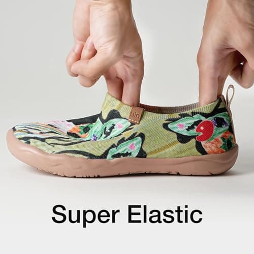 UIN Women's Slip On Sneakers Casual Loafers Knit Art Painted Comfort Soft Walking Shoes Chihuahua (40) — view 5