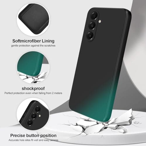 GiiYoon Case Compatible with Samsung Galaxy A16, Silky-Soft Touch Full-Body Protective Phone Silicone Case, Shockproof Cover with Microfiber Lining, Black