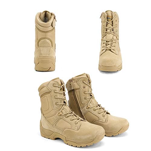 NORTIV 8 Men's Military Tactical Boots Combat Hiking,Sand,10.5 — view 6