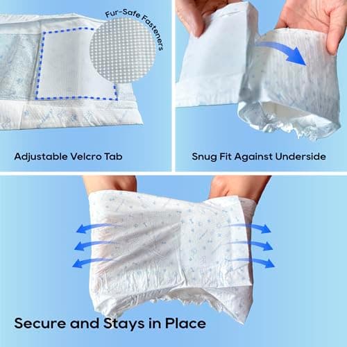 HONEY CARE All-Absorb A27 Male Dog Wrap, 50 Count, Extra Small — view 4