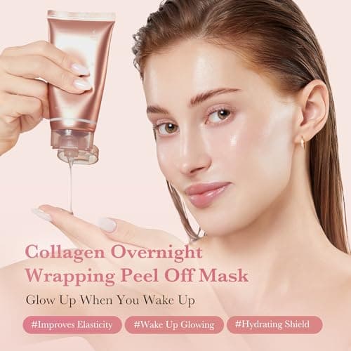 medicube Wrapping Mask Collagen Overnight Peel Off Facial Mask | Elasticity & Hydration Care, Reduces Sagging & Dullness | Hydrolyzed Collagen For Glowing Skin | Korean Skin Care, 2.53 fl.oz — view 2
