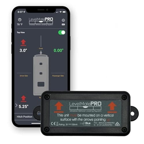 LevelMatePRO LogicBlue Technology - Wireless RV Leveling System, Bluetooth Leveler for Campers, Must-Have Accessory for Travel Trailers, Effortless Setup for Phones with App