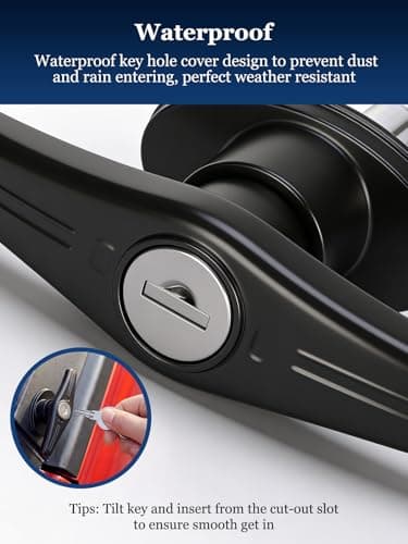 Quality Life Truck Cap Camper Shell T-Handle Lock Latch Replacement Parts, Truck Bed Topper Door Locking Kit Accessories with Keys - L&R Pair — view 5