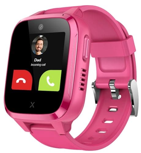 XPLORA Kidzi - Watch Phone for Children (4G) - Calls, Messages, Kids School Mode, SOS Function, GPS Location, Camera and Pedometer – (Subscription Required) (Kidzi on AT&T's Network, Pink)