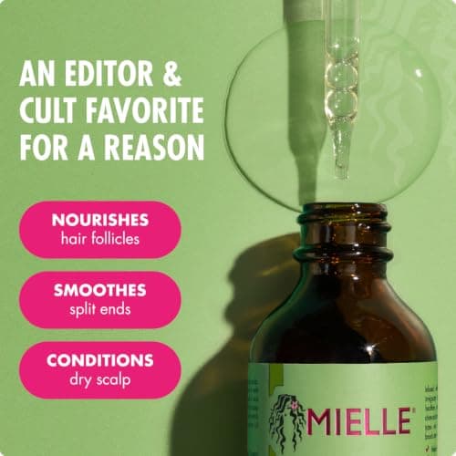 Mielle Organics Rosemary & Mint Hair Oil - Strengthening Biotin Oil Infused Frizzy & Damaged Hair Care - Split Ends & Dry Scalp Treatment to Support Longer, Healthier Strands, 2 Ounce — view 2