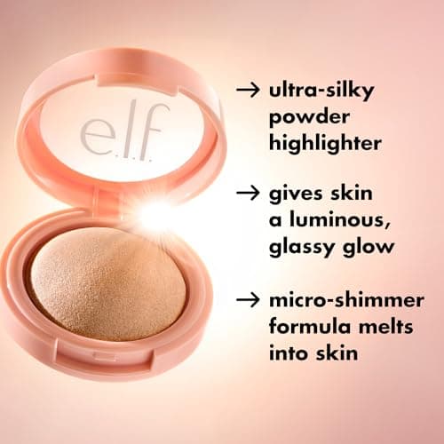 e.l.f. Halo Glow Silky Powder Highlighter, Long-Lasting Luminous Face Finish, Cake-Resistant With Micro-Shimmer, Vegan & Cruelty-Free, Blush Money — view 2