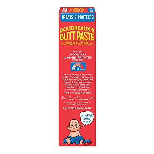 Boudreaux’s Butt Paste Max Strength Diaper Rash Cream for Baby, Ointment With Zinc Oxide, 4 oz Tube — view 5
