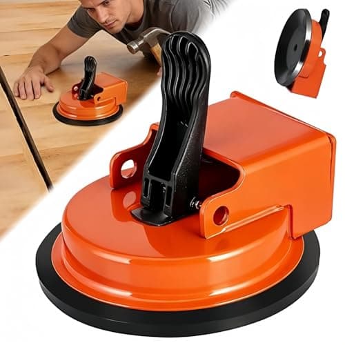 Heavy Duty Floor Gap Fixer Tool - Iron Build with Strong Suction Cup for Laminate, Vinyl, Hardwood | Anti-Scratch Flooring Gap Repair Kit (Hammer not Included)