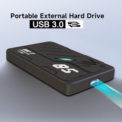 Tianken Ultra Slim Portable External Hard Drive USB 3.0 HDD Storage for PC, Laptop, Mac, Xbox one, PS4, PS5 (320GB) — view 2