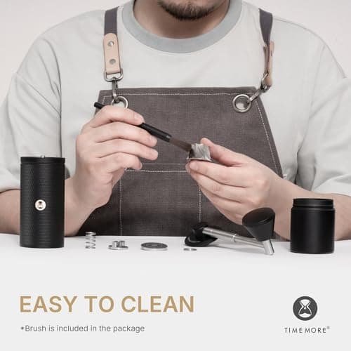 Timemore C5 ESP PRO Manual Coffee Grinder 50 Adjustable Settings, 42mm Stainless Steel Burr Hand Coffee Grinder with Fordable Handle, All Metal, for Espresso, French Press & Pour-over, 30g Capacity — view 5