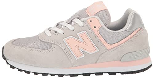 New Balance Kids 574 V1 70s Racing Lace-up Sneaker, RAIN Cloud/Pink Haze, 6 M Big Kid (8-12 Years) — view 7