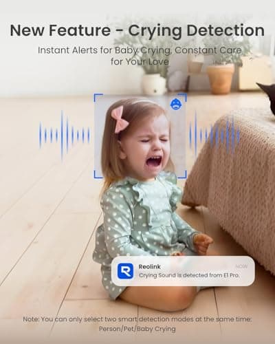 REOLINK E1 Pro-Black 5MP HD Plug-in Home Security Indoor Camera with 2.4/5 GHz Wi-Fi, Auto Tracking, Person/Pet/Crying Detection, Multiple Storage Options, Ideal for Baby Monitor/Pet Camera/Elderly — view 3