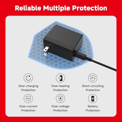 2-Pack Charger for Nintendo Switch, 45W AC Adapter Fast Charging with 2-Pack 10ft Detachable USB C Cable, Compatible with Switch/OLED/Lite, Steam Deck, Support TV Mode, Original Quality — view 5