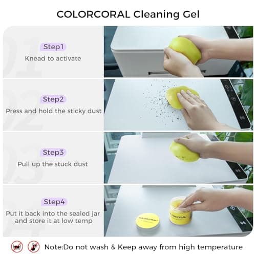 ColorCoral Cleaning Gel Universal Dust Cleaner for PC Keyboard Car Detailing Office Electronics Laptop Dusting Kit Computer Dust Remover, Computer Gaming Car Accessories, Gift for Men Women 160g — view 7