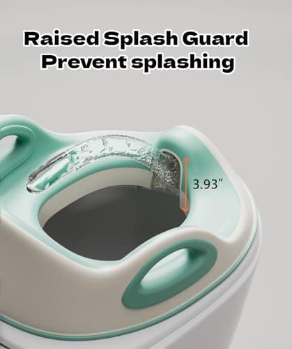 Potty Training Seat for Boys and Girls – Baby Potty Training Seat with Detachable Soft Cushion Sturdy Handle and Backrest，Toddler Potty Training Toilet Seat for Kids, Splash Guard for Toilet Toddler