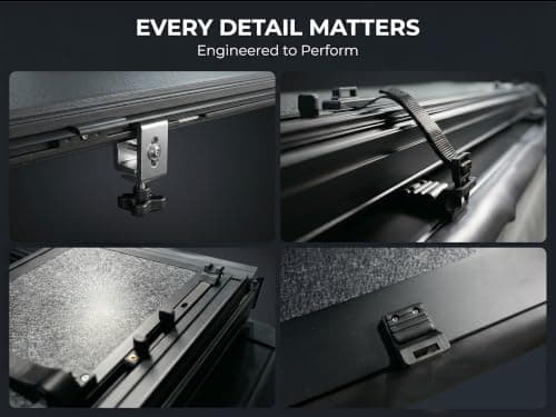 TRUXEN Hard Folding Low Profile Tonneau Cover Truck Bed Cover Quad Fold for Chevy Silverado 1500/GMC Sierra 1500 2019-2026 5'8" Bed Accessories, Heavy Duty Waterproof No Drill Truck Bed Cover — view 8